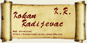 Kokan Radijevac vizit kartica